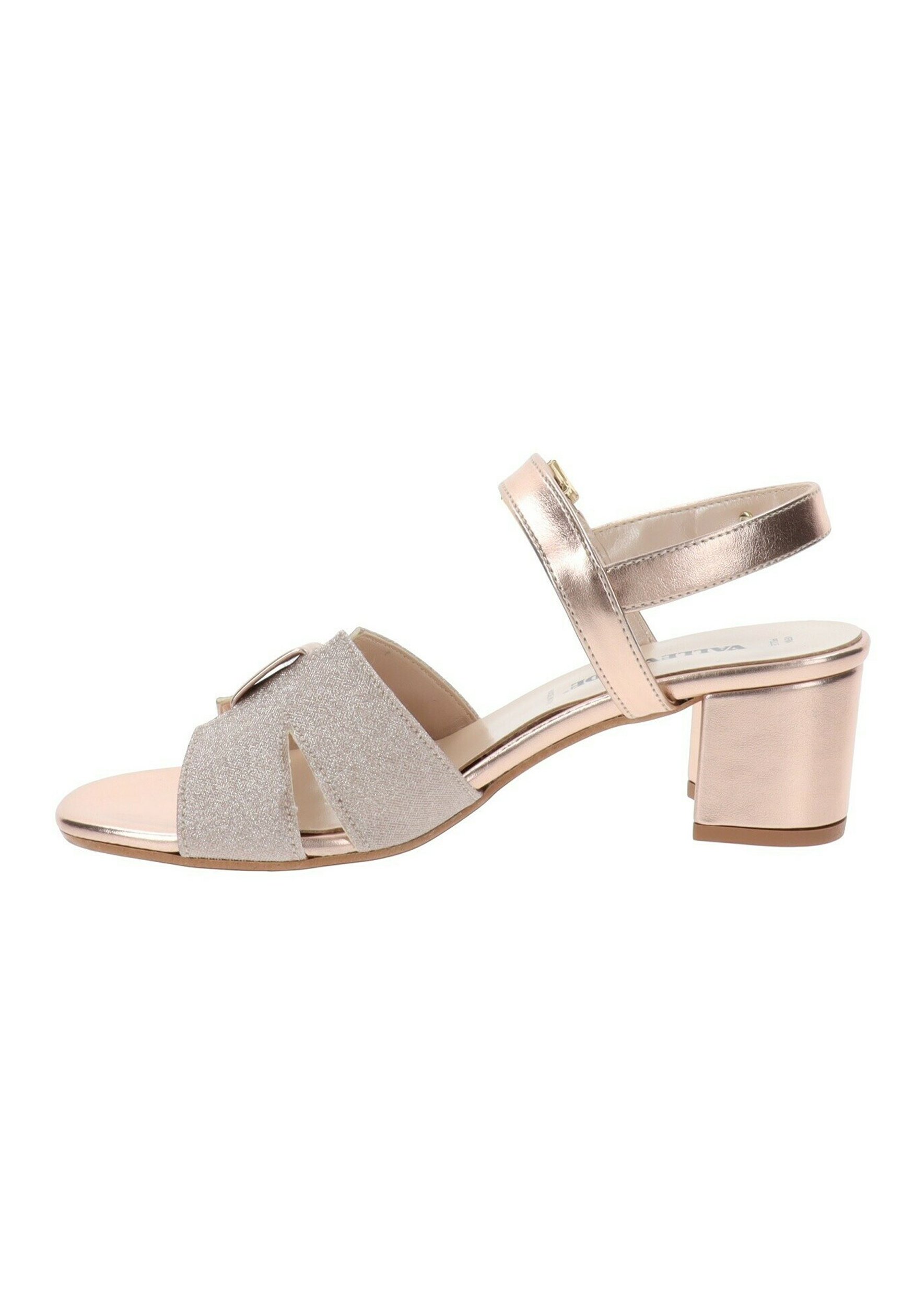 Sandali Cerimonia Donna Valleverde – Tacco Grosso 10 Cm, In Sintetico Rosa, Con Fibbia