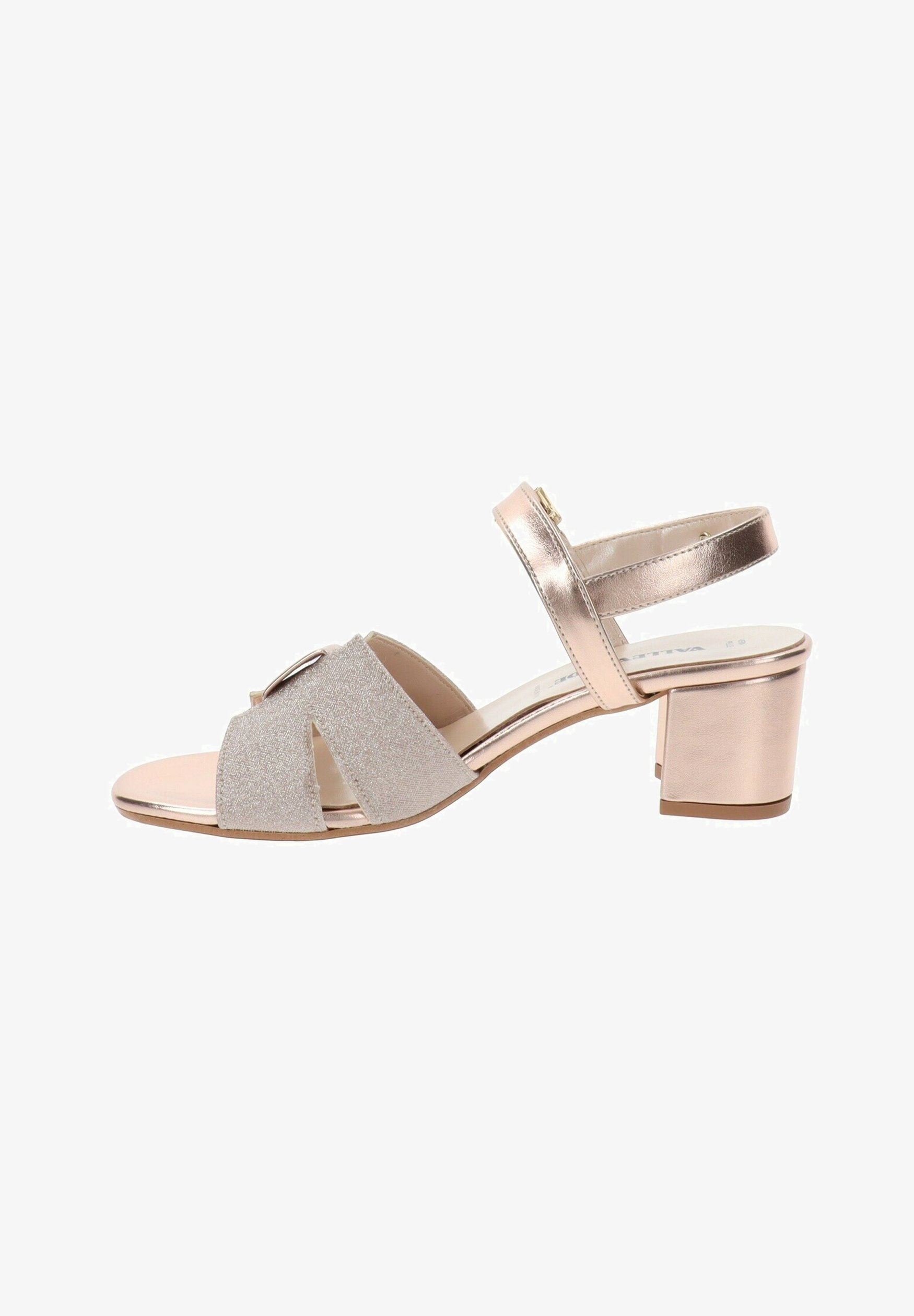 Sandali Cerimonia Donna Valleverde – Tacco Grosso 10 Cm, In Sintetico Rosa, Con Fibbia