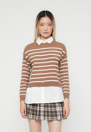 ONLPAYSON MIX PULLOVER - Pullover - cocoa créme