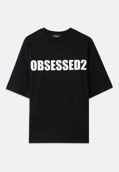 Dsquared2 LOOSE FIT TEE - T-shirt imprimé - black/white