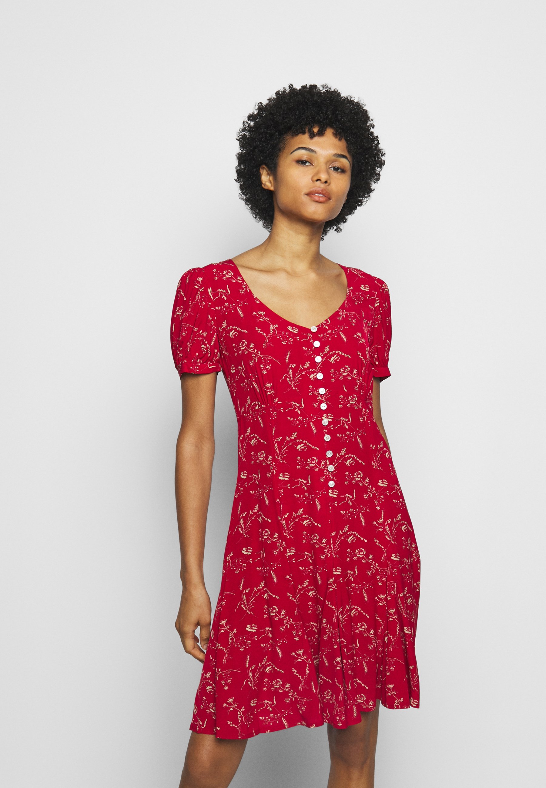 casual dress red