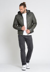 Maze Lederjacke - grey