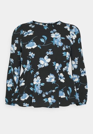 ONLY Curve ONCBIANCA NOVA LUX PEPLUM TOP - Camicetta - black