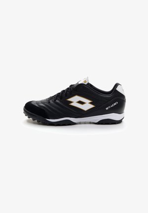 Lotto, STADIO 300 II TF - Tenisky - all black all white light platino