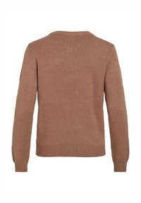 VILA VIRIL O-NECK L/S KNIT TOP - NOOS - Pullover - portabella