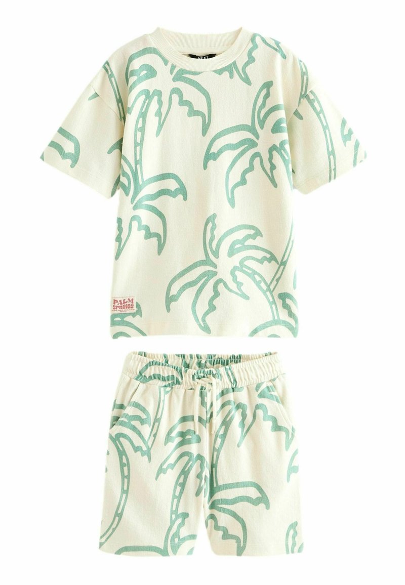 Next GRAPHIC AND SET - Shorts - ecru palm