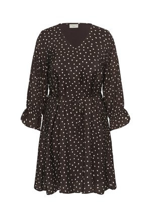 Kaffe Curve, KCDITTE DRESS - Robe de jour - coffee bean turtledove dot