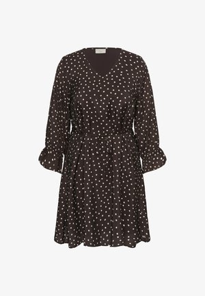 Kaffe Curve, KCDITTE DRESS - Freizeitkleid - coffee bean turtledove dot
