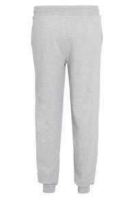 Hallid dressipüksid pehmest kangast, millel on elastne vöökoht ja mansetid, lihtsa ja sujuva disainiga ning ilma nähtavate logode või mustriteta.