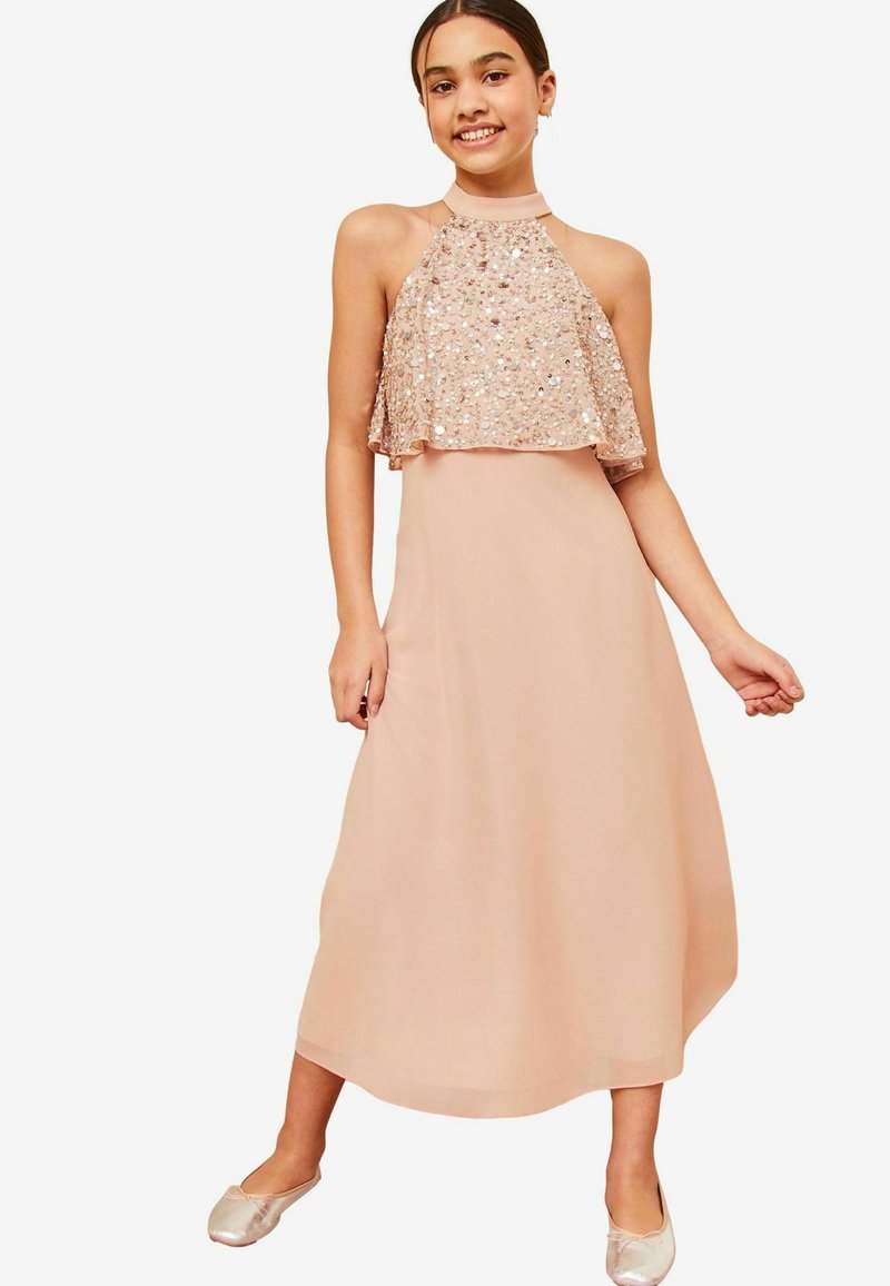 Lipsy EMBELLISHED HALTER - REGULAR FIT - Cocktailkjole / festkjole - pink