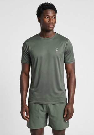 Hummel, HUMMEL HMLPULSE TRAINING T-SHIRT S/S - Sport T-Shirt - olive
