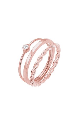 TWISTED 3 PACK - Ring - rose gold-coloured