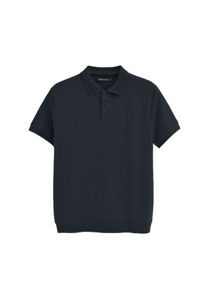Navyblauw polo shirt van katoen, met een klassieke kraag, een drie-knopen strook, korte mouwen en een klein geborduurd logo op de borst.