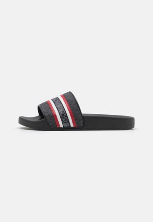 JAKE SLIDE - Ciabattine - black/crimson