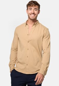 LANGARM THEO - Button down-skjorte - dark beige