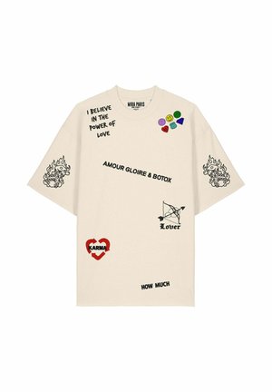 Mira Paris, TATTOO CRUSH OVERSIZED DROPPED SHOULDER TEE 26 UNISEX - T-shirt print - off-white