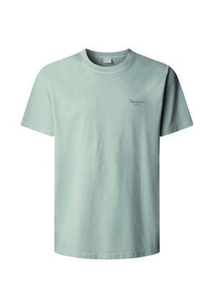 Svetlozelené tričko s krátkym rukávom a okrúhlym výstrihom s malým logom "Pepe Jeans London" na ľavej strane hrudníka.