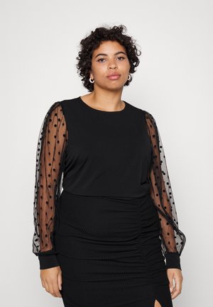 ONCJENNY O NECK MIX - Top s dlouhým rukávem - black