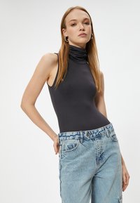 Koton HIGH NECK TANK - Top - anthracite