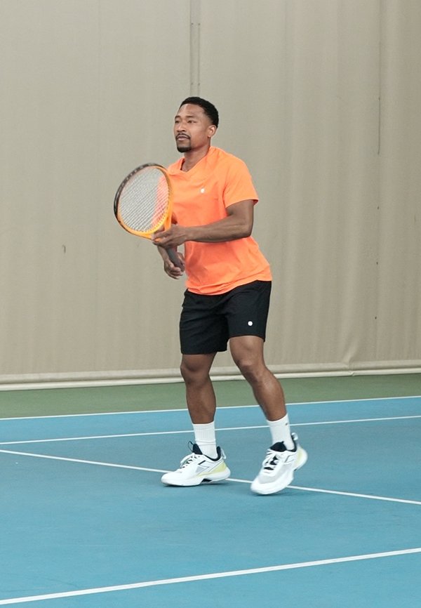 ACE V NECK  - Print T-shirt - shocking orange4