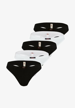 H.I.S 5 STÜCK BEQUEM - Thong - schwarz weiß