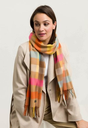 FRAAS CHECKED CASHMINK - MADE IN GERMANY - Sciarpa - camel