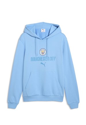 Puma MANCHESTER CITY FTBLCULTURE HOODIE - Felpa con cappuccio - team light blue-dewdrop