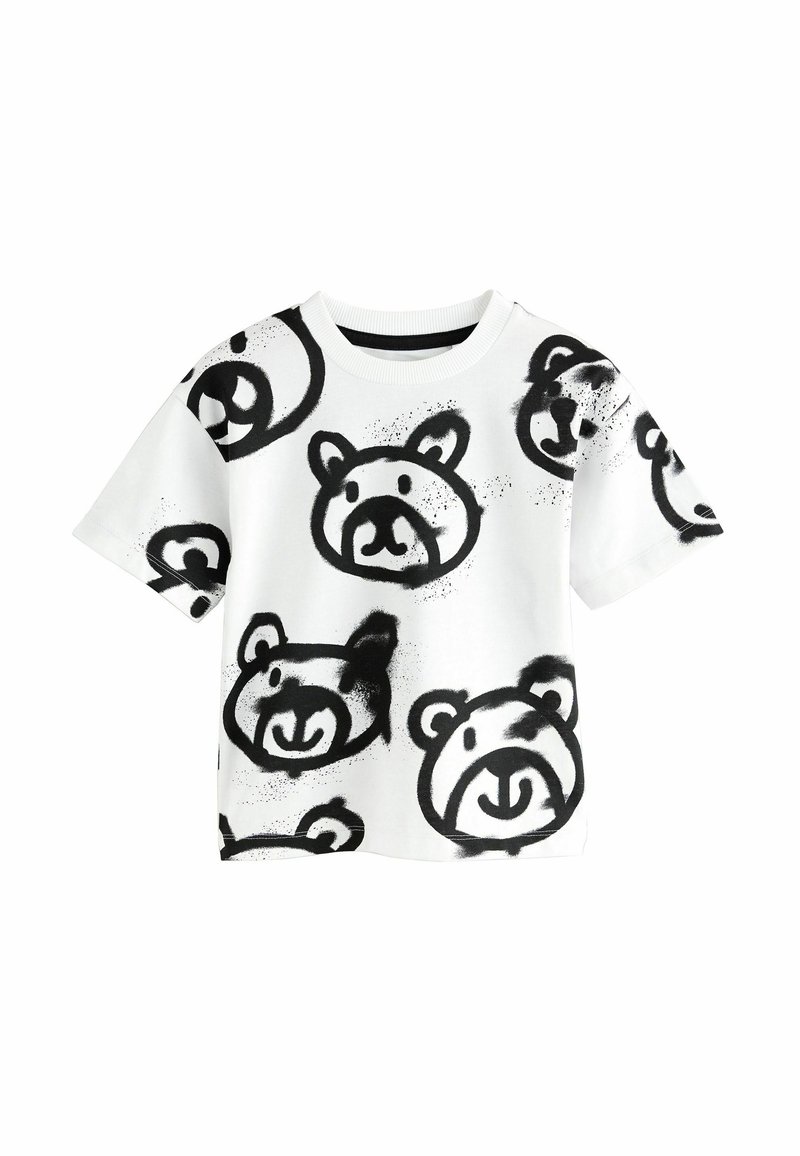 Next ALL-OVER  - Triko s potiskem - white graffiti bear