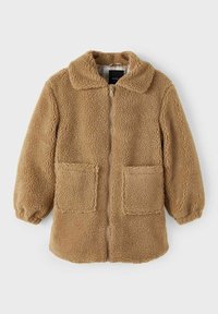 Name it LONG TEDDY JACKET - Abrigo de invierno - silver mink