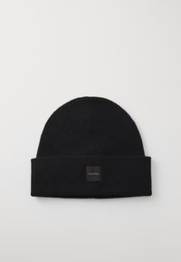 Calvin Klein CHUNKY OPEN BEANIE - Beanie - black