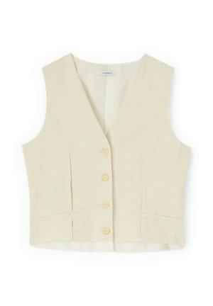 Motivi, GILET CON SCOLLO A V - Weste - bianco