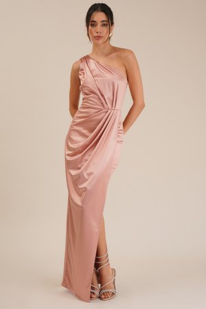 WAL G. MINAH ONE SHOULDER - Rochie din jerseu - blush pink
