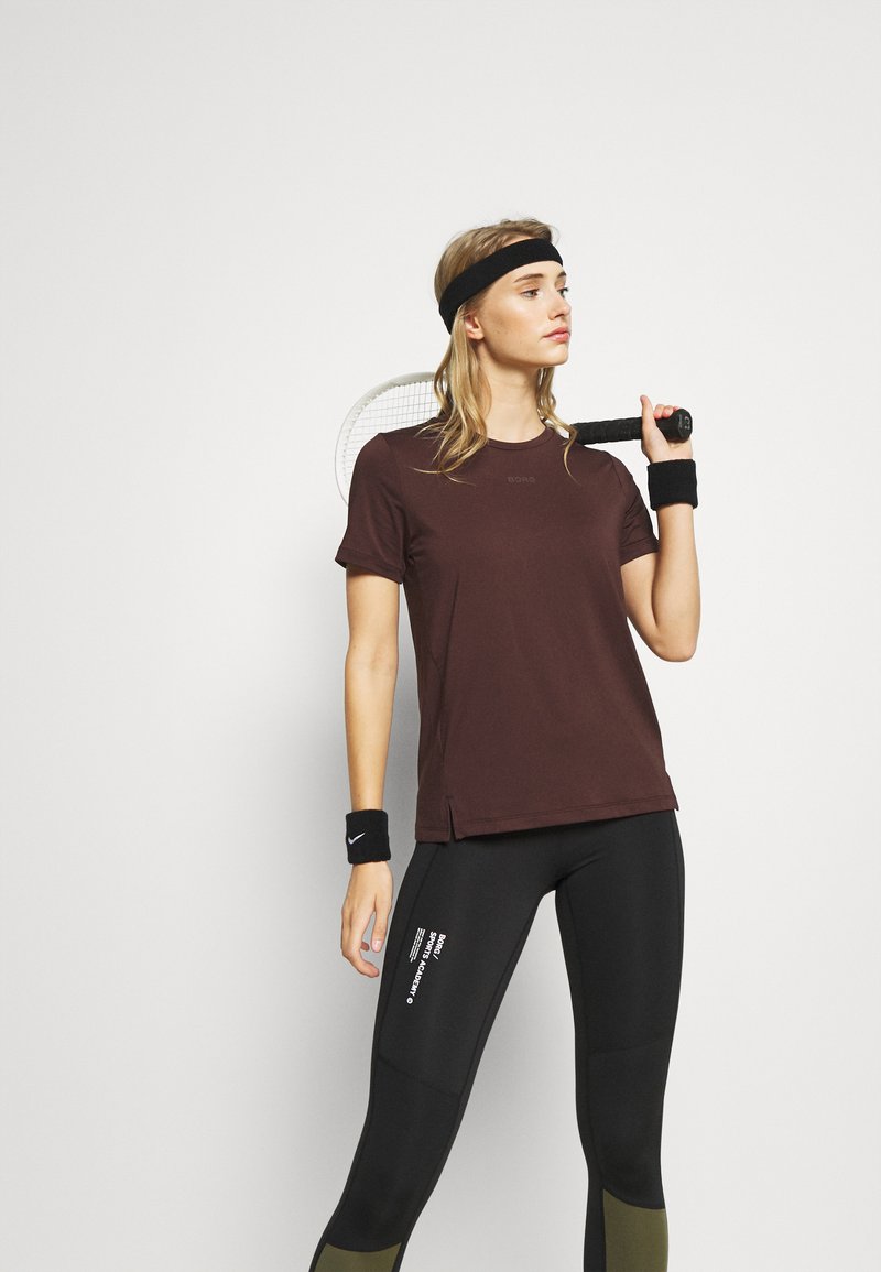 Damen Sportbekleidung | Björn Borg REGULAR T-Shirt basic fudge/bordeaux - DT78568 Damen Sportbekleidung | Björn Borg REGULAR T-Shirt basic fudge/bordeaux - DT78568