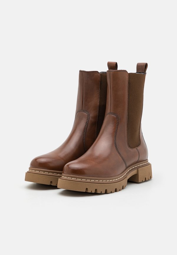 LEATHER  - Classic ankle boots - cognac3