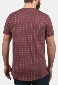 Solid SDAARON - T-shirts print - wine red melange