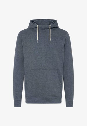 Námořnická modrá mikina z měkké tkaniny, s přední kapsou, kapucí na šňůrku a manžetami s žebrováním. Jednoduchý, klasický design.