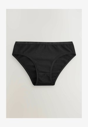 Melni kokvilnas apakšbikses ar gludu tekstūru, ar biezu jostasvītru un smalku logotipa rakstu, kā arī klasisku apakšbikšu dizainu.