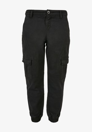 WASHED TWILL JOGGING - Cargohose - black