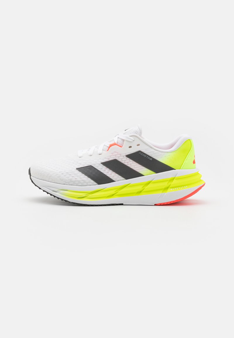 adidas Performance ADISTAR 3 - Hardloopschoenen voor op de weg - footwear white/night metallic/lucid lemon