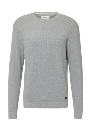 Strickpullover - grau meliert