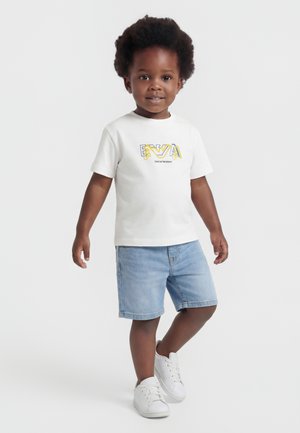 Emporio Armani 2 PACK - Μπλουζάκι με στάμπα - off white/soft chambray