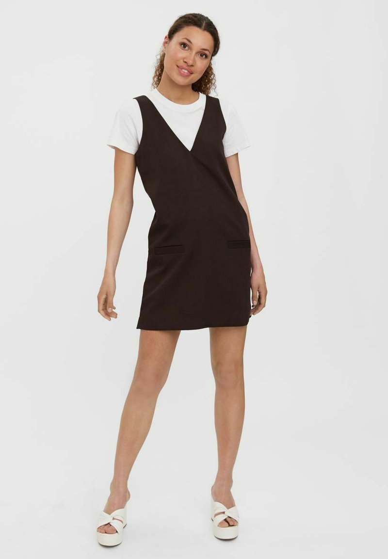Damen Freizeitkleider | Vero Moda KURZES Freizeitkleid coffee bean/dunkelbraun - VV27166 Damen Freizeitkleider | Vero Moda KURZES Freizeitkleid coffee bean/dunkelbraun - VV27166
