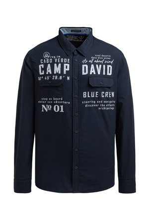 Camp David, CAMP DAVID LANGARMHEMD MIT KLAPPENTASCHEN UND PRINTS - Camisa - blue navy