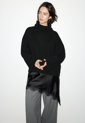 PULL&BEAR SOFT - Strickpullover - black