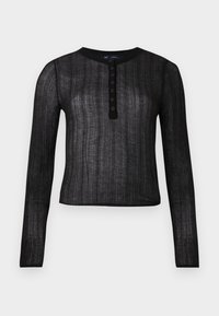 SHEER HENLEY - Bluză cu mânecă lungă - black