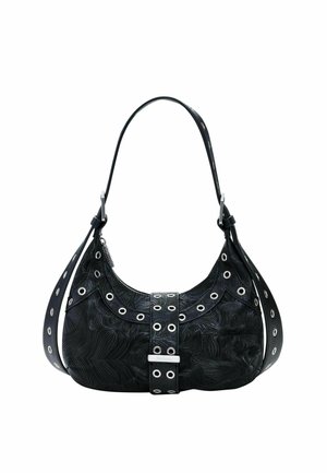 WITH EMBOSSED STUDS - Handtas - grey