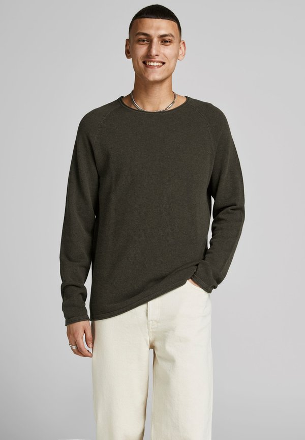 EHILL CREW NECK NOOS - Jumper - olive night melange