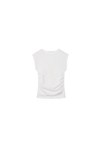 FITTED WITH GATHERING  - T-Shirt basic - white