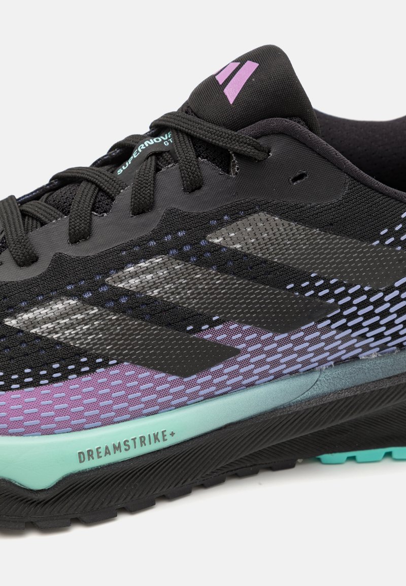 adidas Performance SUPERNOVA GORE-TEX - Road running shoes - core  black/iron metallic/semi flash aqua/black - Zalando