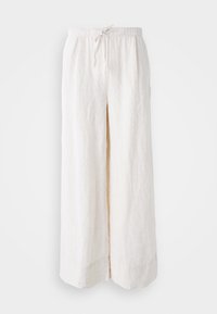WIDE LINEN TROUSERS - Trousers - light beige